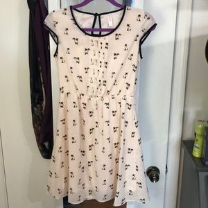 Cat print blush pink dress NWT - M